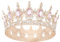 DRESHOW Volle Runde Mädchen Tiara Königin Krone Damen Brautkrone Diadem Kristall Barock Tiara Sparkly Strass Prinzessin Karneval Kopfschmuck für Hochzeit Prom Geburtstag Party