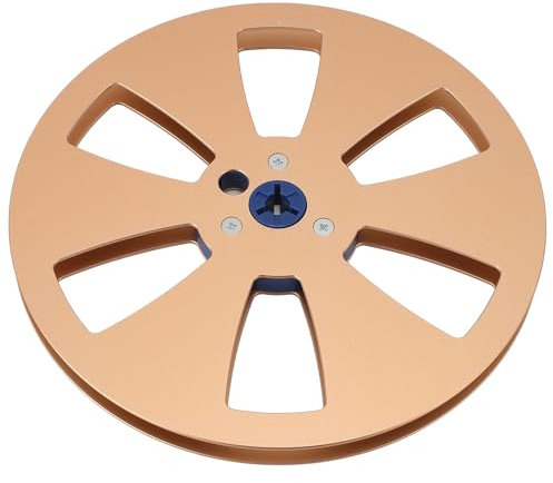 1/4 7 Zoll leere Rolle, 6 -Loch -Aluminiumlegierung Open Reel Sound Tape Universal Sound Tape Leere Rolle, 7 Zoll Durchmesser Aluminiumlegierung Open Rolle für Revox Studer (Gold)