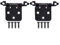 Self Closing Overlay Hinges for Kitchen Cabinets, 2 Piece Set, Face Mount Iron Hinges with Steel Screws (Black)