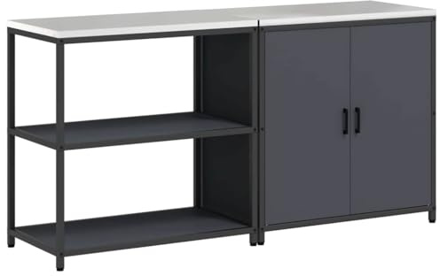 vidaXL Storage Cabinet - Practical Kitchen Shelf for Home, Garage and Workshop, Ideal for Indoor and Outdoor Use