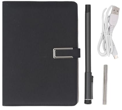 XUMIUZIY Digitales Notizbuch mit Smart Pen, 5.0 Echtzeit-Synchronisierung, OCR-Texterkennung, mit KI-Zeichnung, Sprachzeichnung, Freier Freigabe, für -Smartphones und Tablets (Black)