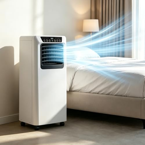 Portable Air Conditioner,7000/9000 BTU Quiet Air Conditioning Unit 9000BTU | 24-Hour Timer and Remote Control,No Drainage Required,for Rooms up to 25㎡/270 sq.ft Home Office