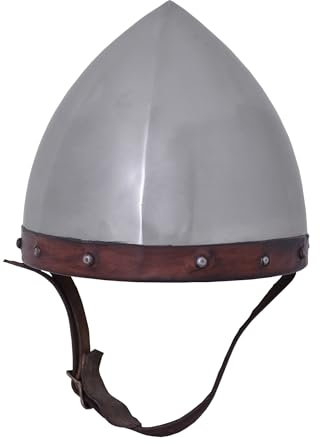 Battle-Merchant Bogenschützen Helm, 1.6 mm Stahl mit Lederinlet Re-Enactment
