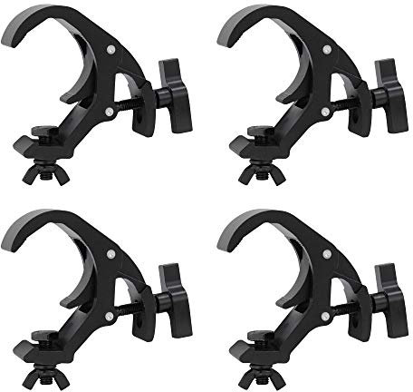 4x Equinox TRC30B Aluminium 30kg Black Trigger Clamp Hook Stage Lighting