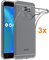 REY Pack 3X Transparent Silikonhülle TPU für ASUS ZENFONE 3 MAX 5.5 (ZC553KL), Handyhülle Premium Kratzfest TPU Durchsichtige Schutzhülle, Ultradünne 0,33 mm