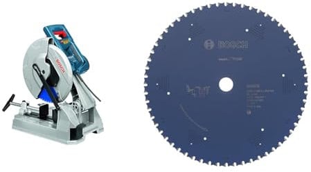 Bosch Professional Metalltrennsäge GCD 12 JL (1.500 min-1 Leerlaufdrehzahl) + Kreissägeblatt 'Expert for Steel' (für Stahl, Ø: 305mm, Bohrung: 25,4mm)