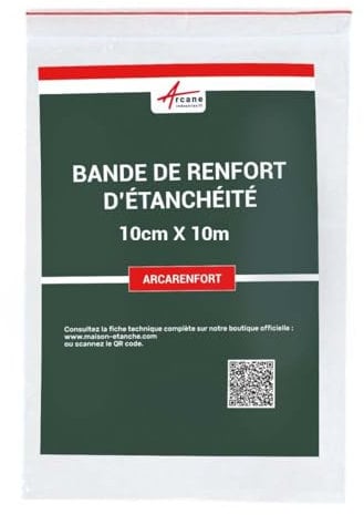 Bande de renfort pour étanchéité, douche, salle de bain, spec : Arcarenfort - 10 cm x 10m - ARCANE INDUSTRIES