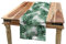 ABAKUHAUS Blatt Tischläufer, Palm Mango Banana Tree, Esszimmer Küche Rechteckiger Dekorativer Tischläufer, 40 x 300 cm, Jägergrün Weiß
