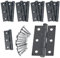 Charnières de porte intérieures 76 mm avec roulement à billes, noir