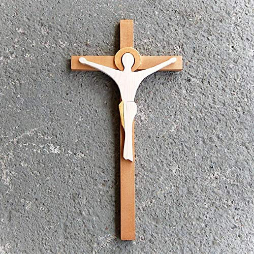 Holz Wandkreuz mit Korpus 38 cm Kruzifix - ChoralisWoodArt