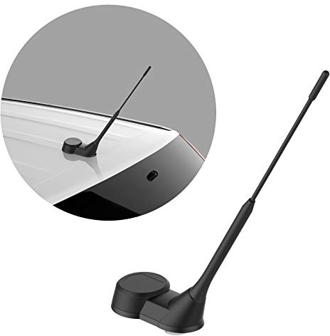 Navitec24 Auto ANTENNE 40cm Antennenstab FM GPS GSM 3 FUNKTIONEN RAKU2 Triplex Stabantenne Antennenfuss Sockel Raku-2 Radio NAVI