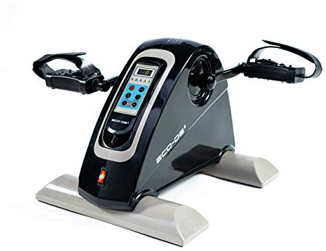 ECODE® Pedales Estaticos para Personas Mayores Electricos con 12 Velocidades y Pantalla LCD - Pedaleador Electrico de Brazos y Piernas para Ancianos - Bicicleta Apta para Sofa y Sentado - Pedalier