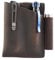 VIPERADE PJ12 EDC Leather Sheath, Multitool Sheath/Tools Holster/Knife Belt Sheath/Flashlight Sheath for Leatherman Multitools/Knife Sheath, Handmade Organizer Sheath with 2 Pockets - Brown