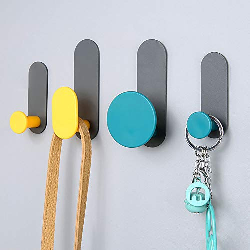 coat rack 4 Packung Kleiderhaken Selbstklebend Wandgarderobe Kleiderbügel Schlüssel Hut Handtuch Robe Halter Zum Tür Eingang Foyer - Keine Nägel