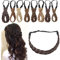 SEGO Extensions Haarband geflochtene Braids Haar Haarverlängerung verstellbare Stirnband elastische Stretch Haarteil Beauty-Accessoire für Frauen Dunkelbraun M-2.5cm(1)-30g