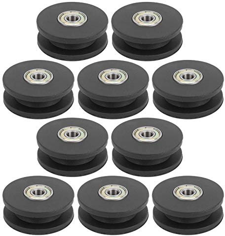 Keenso Lager Riemenscheibe Rad 10 Stück 50mm Nylon Fitness Lager Riemenscheibe Home Gym Anhänge Übung Krafttraining Zubehör