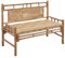 vidaXL Gartenbank mit Auflage Rückenlehne Sitzbank Bank Gartenmöbel Parkbank Bambusbank Terrassenbank Balkonbank Outdoor 120cm Bambus