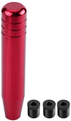 Ymiko Universal 18cm Schaltknauf Auto Langer Schalthebel Manueller Schaltknauf Griff Schalthebel mit 3 Adapter(rot)