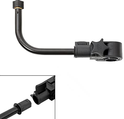 Mikado Multi ARM 12 x10cm(21cm) Rutenablage Rutenhalter für Ø D25/30/36mm mit Schnellmontagesystem, Schwarz, S