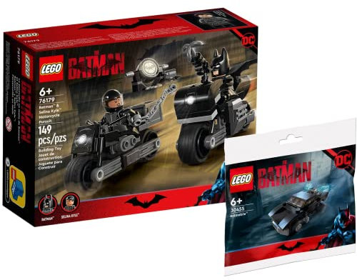 Kit Lego Batman & Selina Kyle : poursuite sur moto 76179 + Polybag Mini Batmobil 30455
