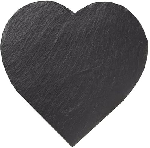 Dudoplatz Plato de pizarra con forma de corazón (15 x 15 cm)