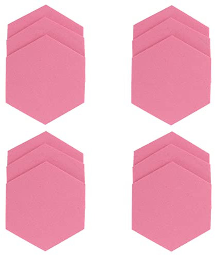 Amosfun Filz Pinnwand Sechseck Memoboard Aufkleber Selbstklebend Rosa 12 Stück Multifunktional Foto Memo Planer Bild Filztafel Kinderzimmer Büro Zuhause Küche Wanddekoration