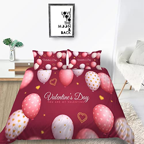 Kinder Bettwäsche Set Leder Rot Bettwäsche 135x200 cm Jungen Bettbezug für Mädchen Kids Microfaser Himmlische Qualität Betten Set m