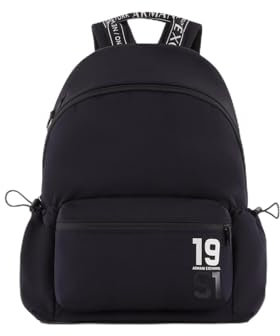 Armani Exchange Men's Ninety-one Front Logo Backpack, Navy Blue