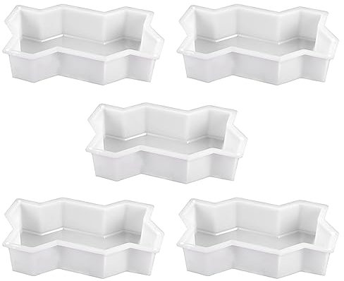 NIEI 5 moldes de formas de para jardín, de plástico, hormigón, pavimentación, ladrillo, bricolaje, , cemento, ladrillo