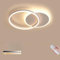 LXJCSM LED Deckenleuchte, 24W Dimmbar Deckenlampe, Modern Lampe Wohnzimmer 55cm 2-ring Led Lampen Deckenlampen, Weiß Aluminium Led Deckenlampe für Schlafzimmer Wohnzimmer Büro Arbeitszimmer