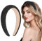 Serre-Tête Noir, Serre Tête Femme Scintillantes Bandeau Épais Rembourré pour Cheveux de Festival Femmes Filles-Noir