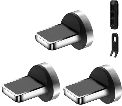 AXFEE 1-Pin iProducts Magnetic Charging Cable Adapter - 3 Pack 540° Replacement Tip With Organizer and Seesaw, Connector Tip Heads for 12W Cable