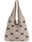 KPX Häkeltasche, Strand-Netz-Strick-Umhängetasche, große ästhetische Hobo-Tasche für Damen, Sommer, B-schwarz, Bow Style, B-Schwarz
