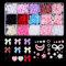 3D Nail Charms,1000PCS Colorful Heart Bow Pearl Nail Art Charms Flower Nail Gems with Gold Silver Caviar Beads,Rhinestones Nail Art Decorations for Women Girls Manicure Design DIY Craft