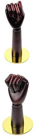 Luzhengyang Realistische Schaufensterpuppe aus Massivholz, 2-teiliges Set, perfekt für Schmuckdisplay und Fotografie, leicht zu reinigen, verformt sich nicht, für Juweliergeschäfte, Fotografen und