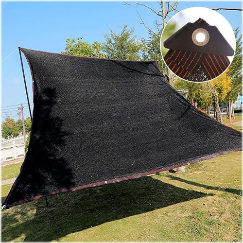 KOOEIN Schattentuch Für Den Garten,70% Schwarzes Gewebeplane Mit Verstärkten ösen,2x2m 3x4m 5x8m Sonnenschutz Sonnensegel,Beschattungsnetz Für Gewächshaus,Terrassenanlage,Pergola,Black-5x7m/16.4x23ft