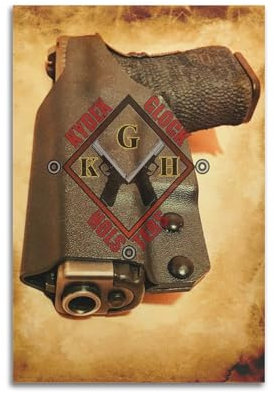 ZCJYMX Militärposter, Retro-Pistole mit Holster, Marvel-Poster, dekoratives Gemälde, Leinwand, Wandposter für Schlafzimmer, Dekoration und Kunstdruck, moderne Familie, 30 x 45 cm
