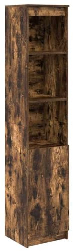 vidaXL Highboard Räuchereiche 37,5x35x180 cm Holzwerkstoff, Schrank, Lagerschrank, Schrank hoch, Beistellschrank, hoher Schrank, Schrank mit Tür