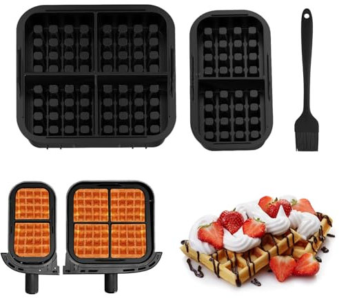 Greyoe 2 Stück Silikonform Heißluftfritteuse Silikonform Airfryer, Geeignet für Philips N350/Tefal EY9018 Air Frittyer - Leicht zu Reinigen, Silikon, Schwarz