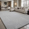 Sour Lemon Teppich Wohnzimmer 160x230cm, 3D Halbkreismuster Teppichd Grau Waschbarer Teppich, Flauschige Carpets Schlafzimmer Carpet Gegend Kurzflor Flauschig Rutschmatte Kinderzimmer Teppiche