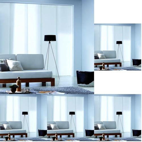 MADECOSTORE Panneau Japonais tamisant uni - Blanc - L60 x H300cm (Lot de 5)