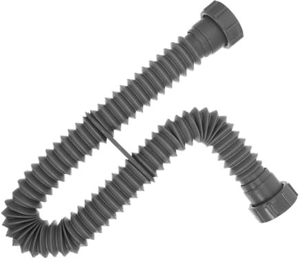 Lurrose Kanalrohr Abflussrohr Waschbecken Flexschlauch Unter Der Spüle Abtropfflächen Flexibler Abflussschlauch Universal- Einstellbar Ersatz Für Spülbecken Bad Küchenspüle Rohr Pvc Grau