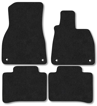 Mercedes EQS (2022+) [Saloon] Premium Carpet Car Mats | Black Edge Trim Premium Floor Mats Tailored Fit Full Coverage Protection Accessories Easy Clean Anti Slip Made in the UK