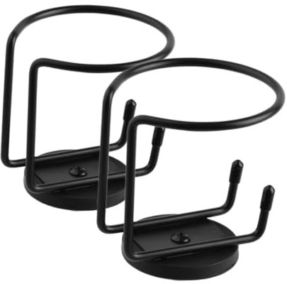PRETYZOOM 2 Stück Magnetischer Getränkehalter Multi-use-tassenhalter Auto Flaschenhalter Getränkehalter Für Wohnmobile Magnetischer Becherhalter Plastikbecherhalter Metall Schwarz