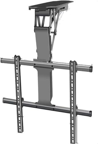 GDMDPTE Supporto TV elettrico a Soffitto, motorizzato, Supporto TV/Monitor Pieghevole, ascensore TV retrattile nascosto, elevatore TV elettrico telescopico a Soffitto con Sollevamento Automatico