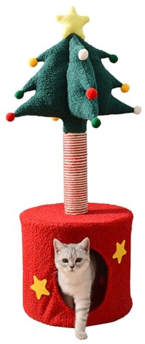 Katzen-Weihnachtsbaum | Indoor Weihnachten Kratzbäume Baum Spielzeug - Weiches Bett Kätzchen Spiel für Zuhause Geburtstag Outdoor Haustier Kätzchen