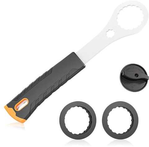 Euablfo Fahrrad Centerlock Werkzeug,Centerlock Werkzeug Bremsscheibe,mit 2 Adaptern und 1 Kurbelabdeckungswerkzeug, für Shimano für Hollowtech II/BB9000, BBR60 Fahrrad Tretlagerschlüssel