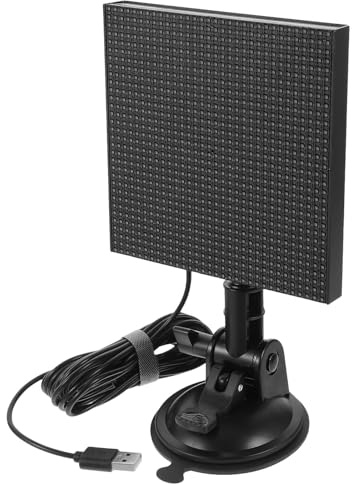 HOMOCONO Panneau D'affichage LED pour Voiture 32 X 32 Programmable Haute Luminosité Contrôle App pour Publicité Commerciale sur Fenêtre de Voiture Noire en Abs et Aluminium
