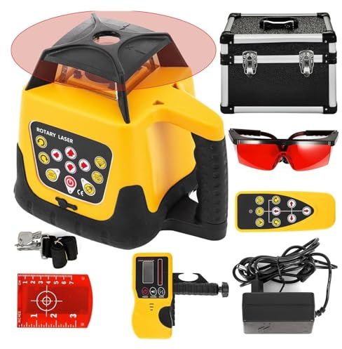 Self-Levelling Rotary Laser Level Red Beam 360 Degree Vertical Horizontal Cross Line for Indoor Construction and Renovation