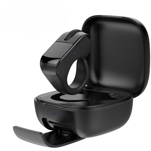 Ringförmige kabellose Fernbedienung - für Rokid AI-Fernbedienung Ring Finger Scroller Remote Smart Glasses Unterstützung Shutter Funktion Seite Navigation Audio Befehle (schwarz)